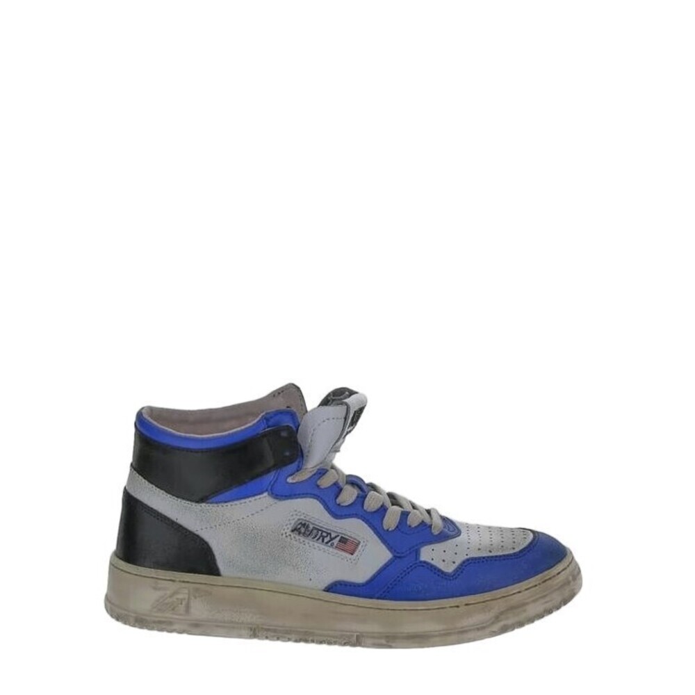 Autry High-Top Cow Leather Sneakers With Blue - NWT